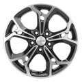 Диски Khomen Wheels Khomen Wheels KHW1702 (Teana/X-trail) 7x17 5x114,3 ET45 D66,1 Black-FP